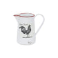 8" White Metal Chicken Hand Painted Decorative Canister