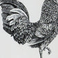 8" Black And White Metal Farm Fresh Chicken Decorative Jug