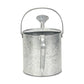 9" Gray Metal Decorative Canister