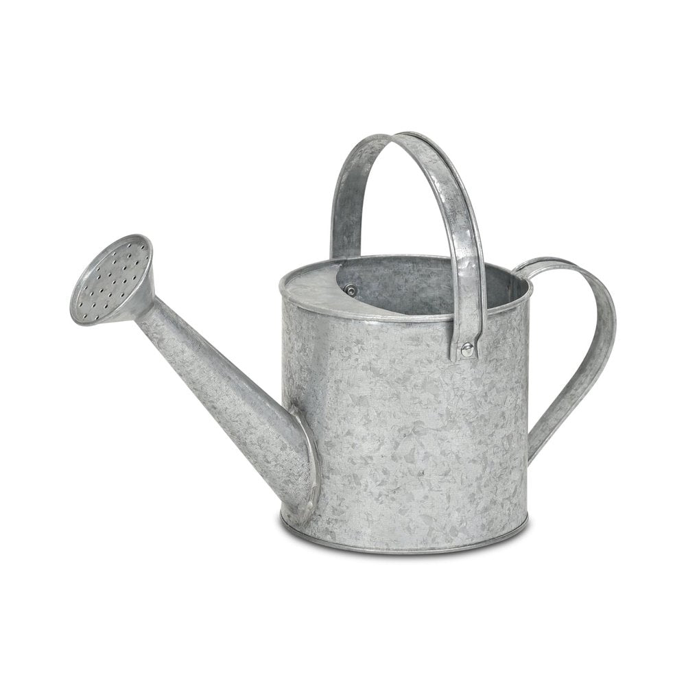 7" Gray Galvanized Metal Decorative Canister