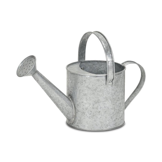 7" Gray Galvanized Metal Decorative Watering Can