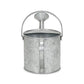 7" Gray Galvanized Metal Decorative Canister