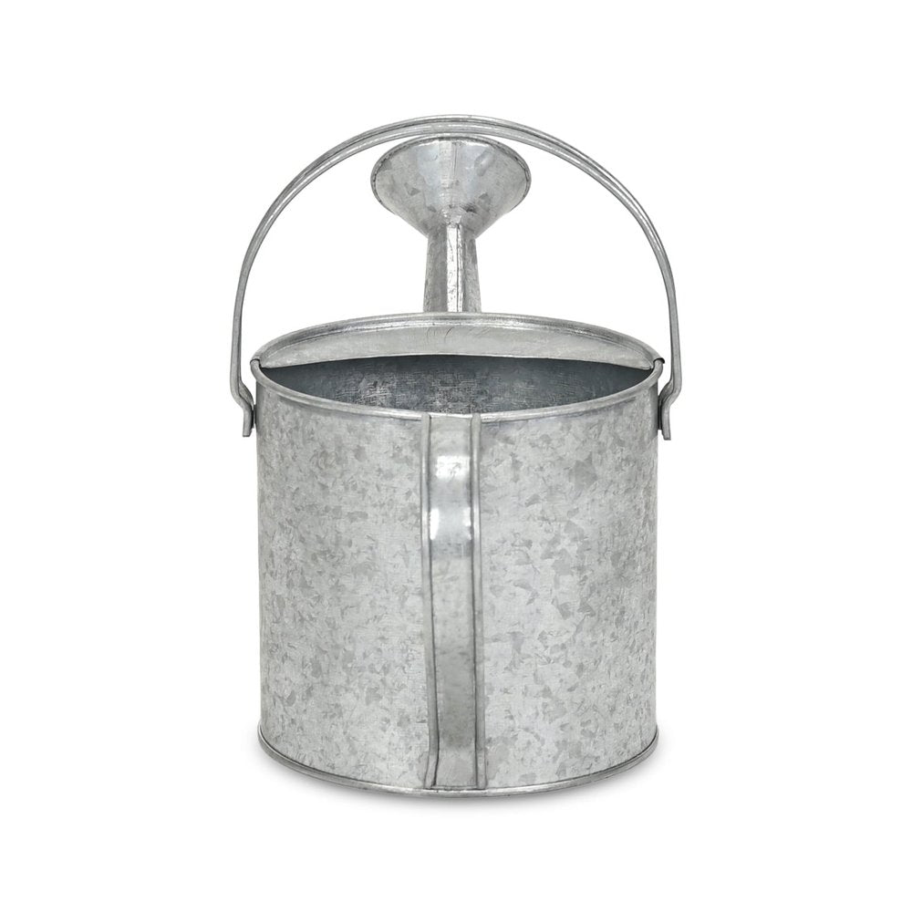 7" Gray Galvanized Metal Decorative Canister