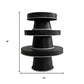 Set of Three Black And White Metal Round Cake Stand Risers