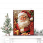 15" Red White And Green Wood Christmas Santa Tabletop Sign