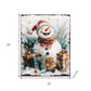 15" Red White And Green Wood Christmas Snowman Tabletop Sign