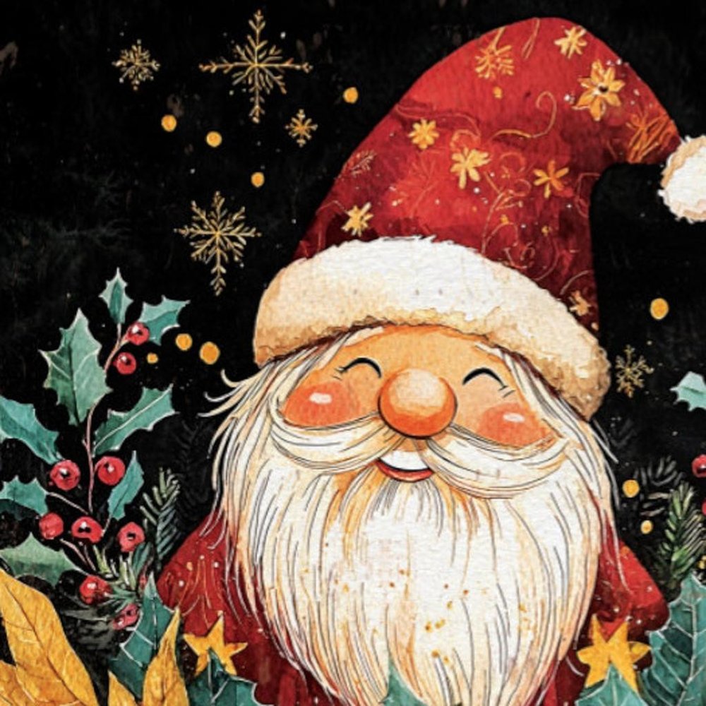 15" Red White And Green Wood Flowers Christmas Tabletop Sign