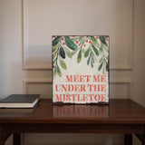 15" Red White And Green Wood Christmas Tabletop Sign