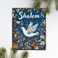 15" Blue Wood Pigeon Hanukkah Tabletop Sign