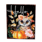 15" Brown Orange And Yellow Wood Halloween Tabletop Sign