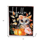 15" Brown Orange And Yellow Wood Halloween Tabletop Sign