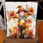 15" Brown Orange And Yellow Wood Sunflower Thanksgiving Tabletop Sign