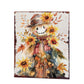 15" Brown Orange And Yellow Wood Sunflower Thanksgiving Tabletop Sign