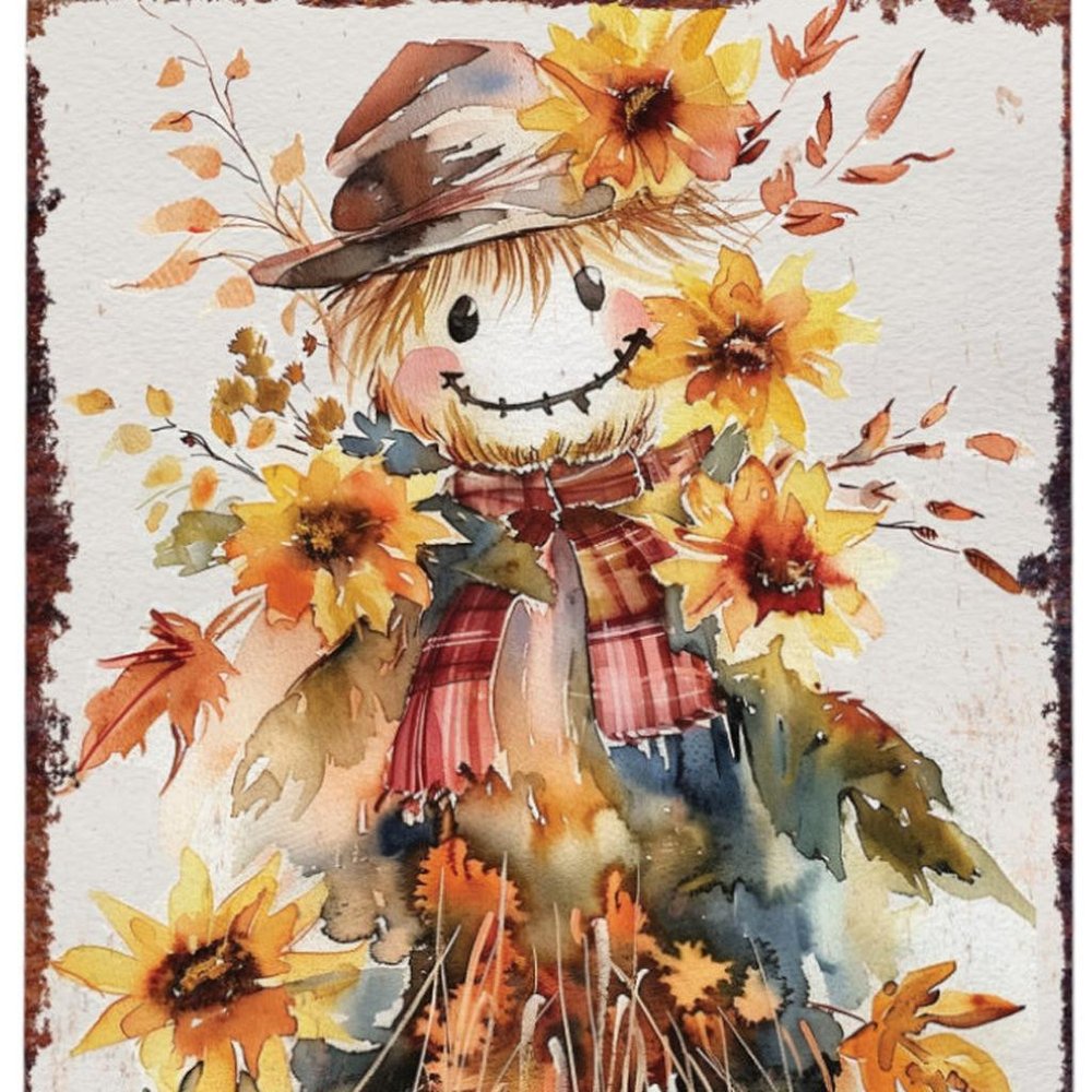 15" Brown Orange And Yellow Wood Sunflower Thanksgiving Tabletop Sign