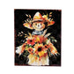 15" Brown Orange And Yellow Wood Sunflower Thanksgiving Tabletop Sign