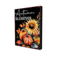 15" Brown Orange And Yellow Wood Sunflower Thanksgiving Tabletop Sign