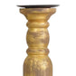 29" Gold Distressed Solid Wood Tabletop Taper Candlestick