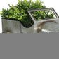 21" Silver Metal Flowers Hand Painted Truck Tabletop Sculpture
