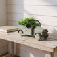 21" Silver Metal Flowers Hand Painted Truck Model Truck