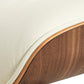 27" Off White and Light Brown Tufted Genuine Leather Swivel Lounge Chair With Ottoman