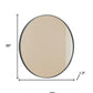 20" Black Metal Round Framed Bathroom Vanity Mirror