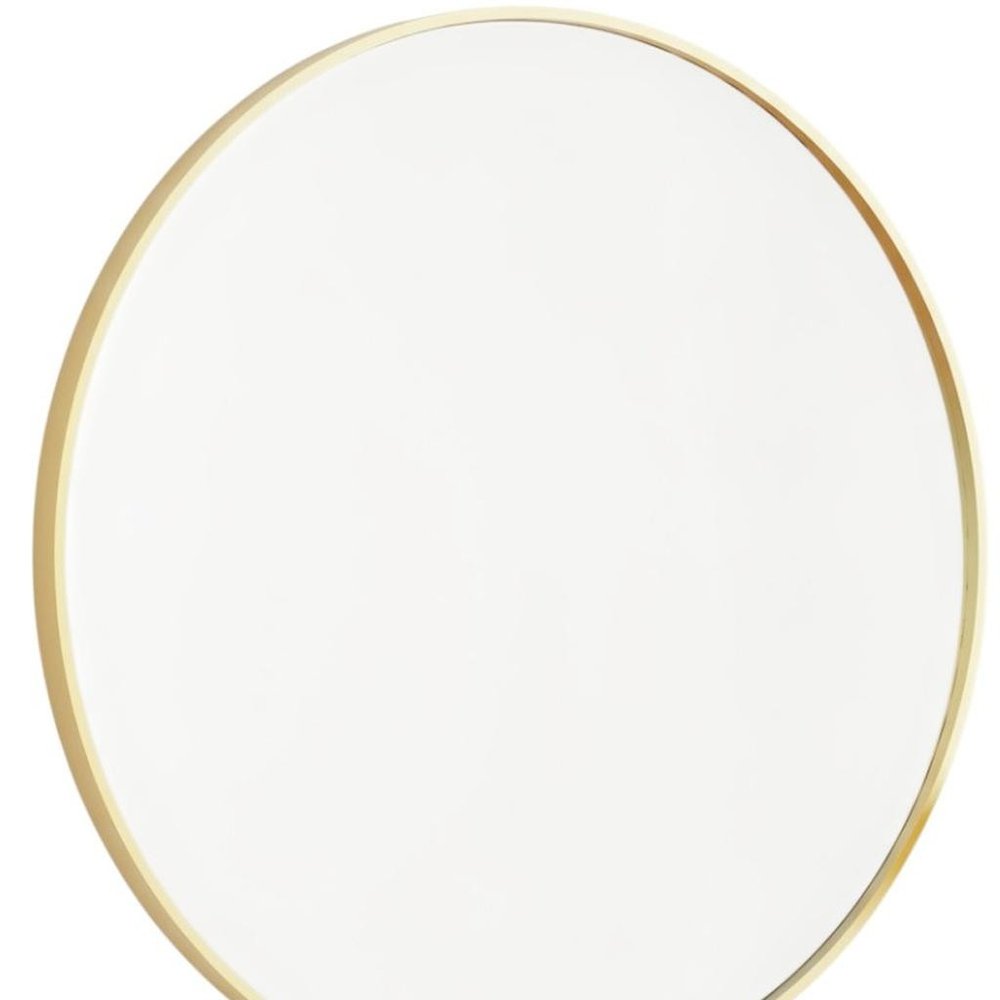 20" Gold Metal Round Framed Bathroom Vanity Mirror