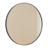 30" Black Metal Round Framed Bathroom Vanity Mirror