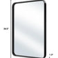 30" Black Metal Floating Framed Bathroom Vanity Mirror