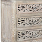 Three Piece Gray Solid Wood Bedroom Set