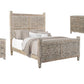 Three Piece Gray Solid Wood Bedroom Set