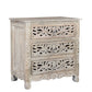 Three Piece Gray Solid Wood Bedroom Set