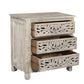 Three Piece Gray Solid Wood Bedroom Set