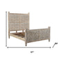 Three Piece Gray Solid Wood Bedroom Set