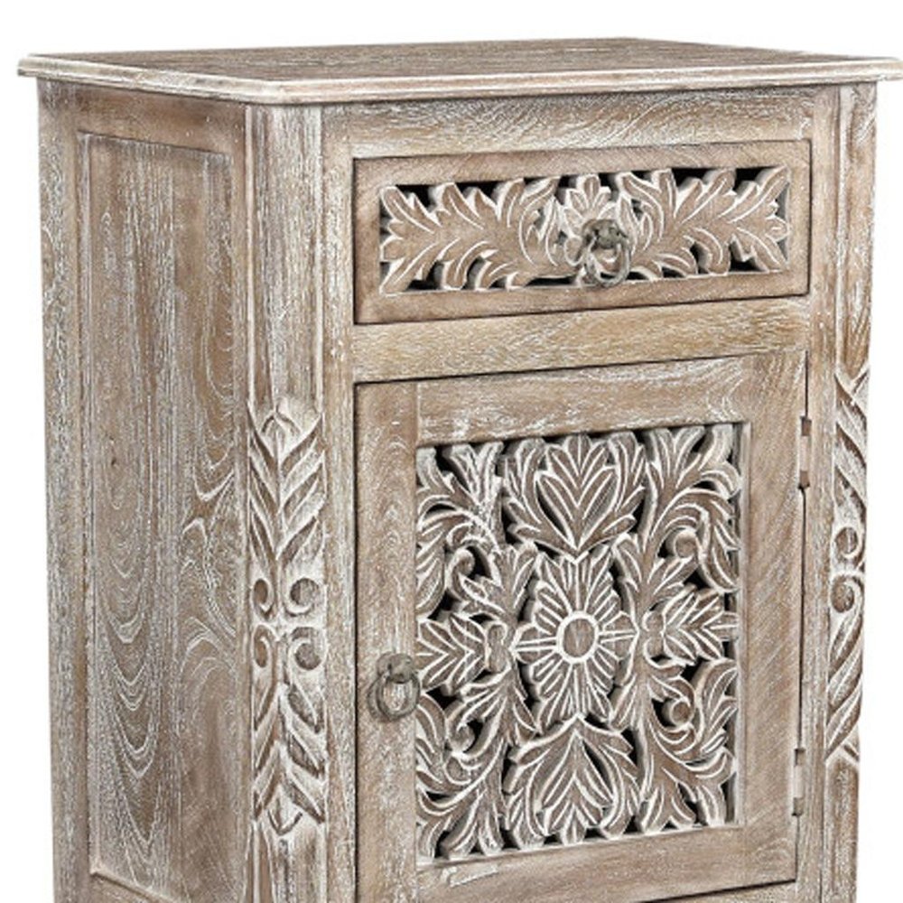 Three Piece Gray Solid Wood Bedroom Set