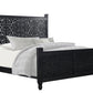 Three Piece Black Solid Wood Bedroom Set