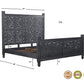 Three Piece Black Solid Wood Bedroom Set