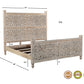 Three Piece Gray Solid Wood Bedroom Set