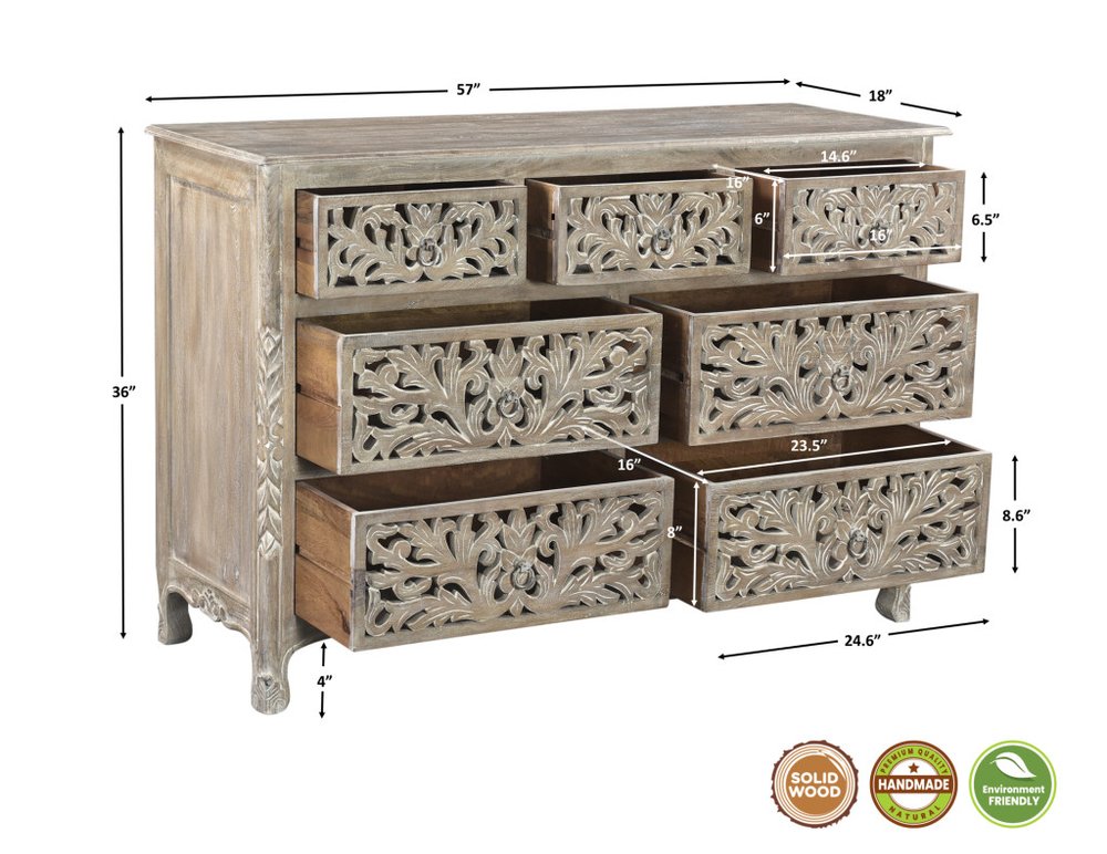 Three Piece Gray Solid Wood Bedroom Set