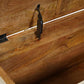 52" Gray Distressed Solid Wood Carved Floral Storage Ottoman