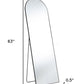 63" Black Metal Arch Freestanding and Wall Mount Framed Full Length Mirror