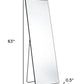 63" Black Metal Freestanding and Wall Mount Framed Full Length Mirror