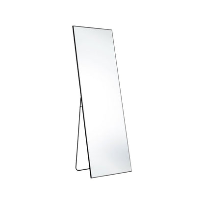 63" Black Metal Freestanding and Wall Mount Framed Full Length Mirror