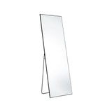 63" Black Metal Freestanding and Wall Mount Framed Full Length Mirror