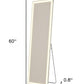 60" Clear Lighted Freestanding and Wall Mount Frameless Full Length Mirror