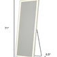 71" Clear Lighted Freestanding and Wall Mount Frameless Full Length Mirror