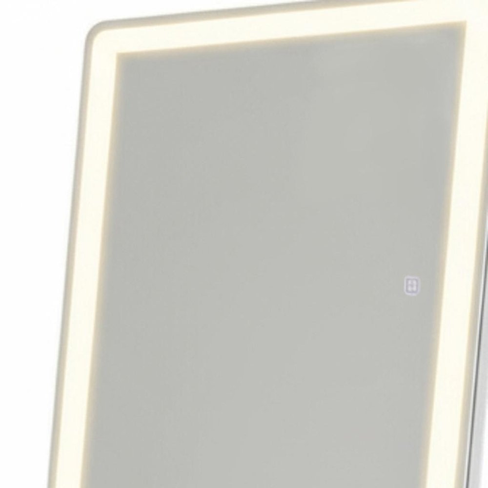 71" Clear Lighted Freestanding and Wall Mount Frameless Full Length Mirror