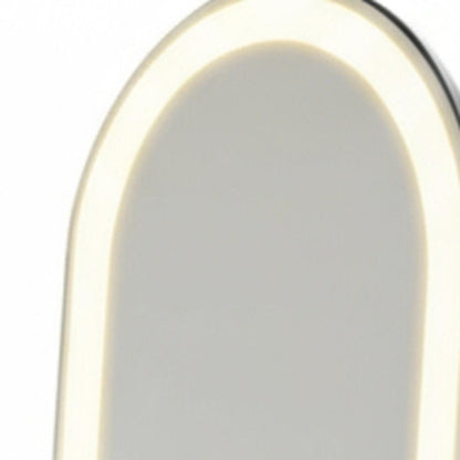 60" Clear Arch Lighted Freestanding and Wall Mount Frameless Full Length Mirror