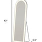 63" Clear Arch Lighted Freestanding and Wall Mount Frameless Full Length Mirror