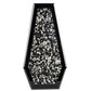 14" Black And Silver Glass Table Vase With Faux Crystals