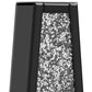 24" Black Crystal Glass Floor Vase With Faux Crystals